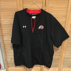 Under Armour Black Half-Zip with Red Details